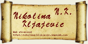 Nikolina Kljajević vizit kartica